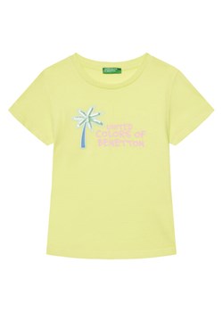 United Colors Of Benetton T-Shirt 3I1XG10JB Żółty Regular Fit ze sklepu MODIVO w kategorii Bluzki dziewczęce - zdjęcie 184158560