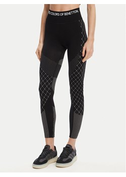 United Colors Of Benetton Legginsy 3SW63F04I Czarny Slim Fit ze sklepu MODIVO w kategorii Spodnie damskie - zdjęcie 184158603