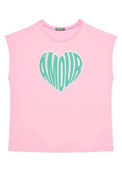 United Colors Of Benetton T-Shirt 3JERC10PB Różowy Regular Fit ze sklepu MODIVO w kategorii Bluzki dziewczęce - zdjęcie 184158610