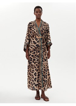 LOLA CASADEMUNT Kimono LS2516045 Brązowy Relaxed Fit ze sklepu MODIVO w kategorii Odzież plażowa - zdjęcie 184158614