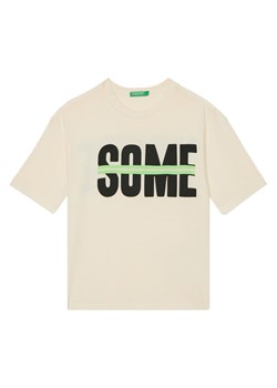 United Colors Of Benetton T-Shirt 3PCMC10N7 Écru Regular Fit ze sklepu MODIVO w kategorii T-shirty chłopięce - zdjęcie 184158623