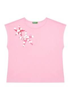 United Colors Of Benetton T-Shirt 3I1XC10P0 Różowy Regular Fit ze sklepu MODIVO w kategorii Bluzki dziewczęce - zdjęcie 184158653