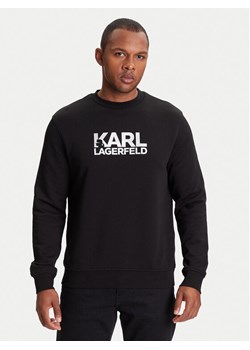 KARL LAGERFELD Bluza 705091 553917 Czarny Regular Fit ze sklepu MODIVO w kategorii Bluzy męskie - zdjęcie 184158661