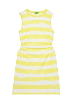 United Colors Of Benetton Sukienka letnia 3SL3CV013 Żółty Regular Fit ze sklepu MODIVO w kategorii Sukienki dziewczęce - zdjęcie 184158694