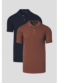 Zestaw 2 Koszulek Polo Bawełnianych Cassian ze sklepu Lancerto S.A. w kategorii T-shirty męskie - zdjęcie 184159894
