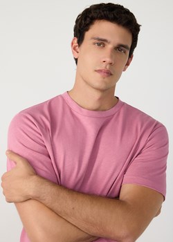 Reserved - T-shirt regular fit z lnem - brudny róż ze sklepu Reserved w kategorii T-shirty męskie - zdjęcie 184160024