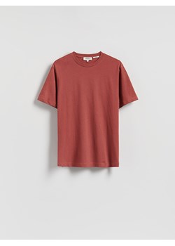 Reserved - T-shirt regular fit z lnem - bordowy ze sklepu Reserved w kategorii T-shirty męskie - zdjęcie 184160034