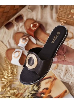 Royalfashion Damskie klapki na płaskiej podeszwie Olerna ze sklepu royalfashion.pl w kategorii Klapki damskie - zdjęcie 184160444