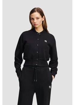 KARL LAGERFELD Сzarny damski bomber Ikon Patch Buttons, Rozmiar S ze sklepu outfit.pl w kategorii Bluzy damskie - zdjęcie 184161084
