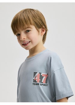 Reserved - Bawełniany t-shirt z nadrukiem - jasnoniebieski ze sklepu Reserved w kategorii T-shirty chłopięce - zdjęcie 184161913