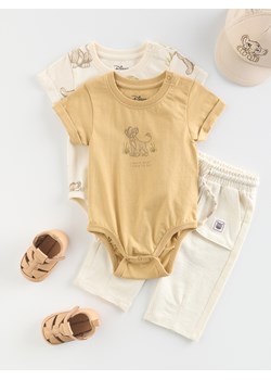 Reserved - Bawełniane body Król Lew 2 pack - kremowy ze sklepu Reserved w kategorii Odzież dla niemowląt - zdjęcie 184162090