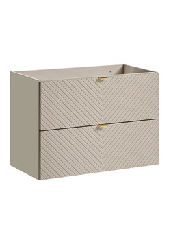 Kaszmirowa szafka pod umywalkę z szufladami - Virello 4X 80 cm ze sklepu Edinos.pl w kategorii Szafki i regały łazienkowe - zdjęcie 184162341
