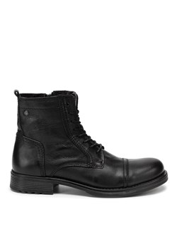 Jack&Jones Kozaki Russel Leather 12155999 Czarny ze sklepu MODIVO w kategorii Buty zimowe męskie - zdjęcie 184162862