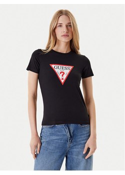 Guess Jeans T-Shirt W4YI04 J1314 Czarny Slim Fit ze sklepu MODIVO w kategorii Bluzki damskie - zdjęcie 184162864