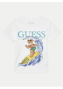 Guess T-Shirt N5GI04 K8HM4 Biały Regular Fit ze sklepu MODIVO w kategorii Bluzki dziewczęce - zdjęcie 184162873