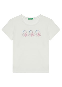 United Colors Of Benetton T-Shirt 3I1XC10MZ Biały Regular Fit ze sklepu MODIVO w kategorii Bluzki dziewczęce - zdjęcie 184164972