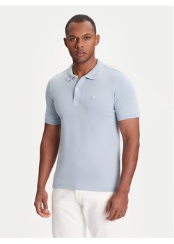 United Colors Of Benetton Polo 3WG9U301Z Niebieski Slim Fit ze sklepu MODIVO w kategorii T-shirty męskie - zdjęcie 184165032