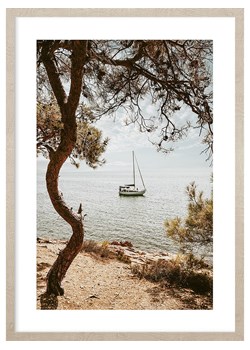 Ars Longa Druk artystyczny &quot;Yacht by the shore&quot; w ramce - 70 x 50 cm ze sklepu Limango Polska w kategorii Obrazy - zdjęcie 184166213