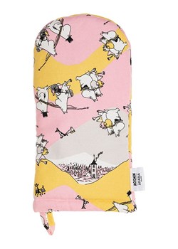 Moomin Rękawica kuchenna &quot;Family Time&quot; w kolorze jasnoróżowo-żółtym - 15 x 34 cm ze sklepu Limango Polska w kategorii Tekstylia kuchenne - zdjęcie 184166314