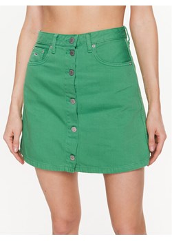Tommy Jeans Spódnica trapezowa A-Line DW0DW15663 Zielony Regular Fit ze sklepu MODIVO w kategorii Spódnice - zdjęcie 184167470