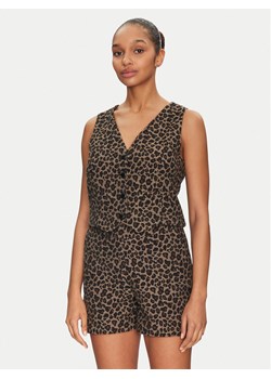 Morgan Kamizelka 251-CBILI.F Brązowy Slim Fit ze sklepu MODIVO w kategorii Kamizelki damskie - zdjęcie 184167493