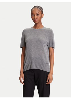 Calvin Klein Sweter LV044A307G Szary Regular Fit ze sklepu MODIVO w kategorii Swetry damskie - zdjęcie 184167524