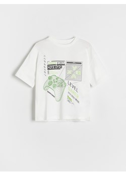 Reserved - Bawełniany t-shirt Xbox - złamana biel ze sklepu Reserved w kategorii T-shirty chłopięce - zdjęcie 184168313
