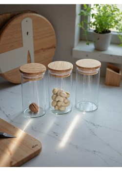 Sinsay - Pojemniki na żywność z bambusowymi pokrywkami 3 pack - clear ze sklepu Sinsay w kategorii Dom - zdjęcie 184168703