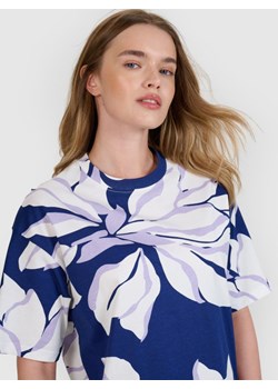 Damski t-shirt oversize z nadrukiem 4F 4FRSS25TTSHF2692 - multikolor ze sklepu Sportstylestory.com w kategorii Bluzki damskie - zdjęcie 184169464