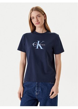 Calvin Klein Jeans T-Shirt Hero Classic LV047B865G Granatowy Regular Fit ze sklepu MODIVO w kategorii Bluzki damskie - zdjęcie 184169681