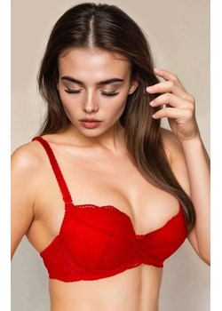 Koronkowy biustonosz push-up czerwony Narcisio, Kolor czerwony, Rozmiar 65C, Barbara Lingerie ze sklepu Primodo w kategorii Biustonosze - zdjęcie 184169890