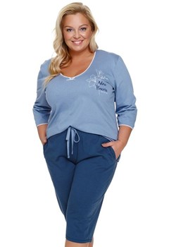 Doctor Nap piżama damska plus size PB.7262.SKY_BLUE, Kolor niebieski, Rozmiar L, Doctor Nap ze sklepu Primodo w kategorii Piżamy damskie - zdjęcie 184169933