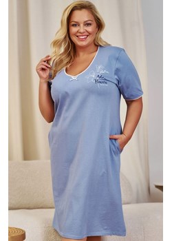 Doctor Nap koszula nocna plus size TB.7263.SKY_BLUE, Kolor niebieski, Rozmiar L, Doctor Nap ze sklepu Primodo w kategorii Koszule nocne - zdjęcie 184169963