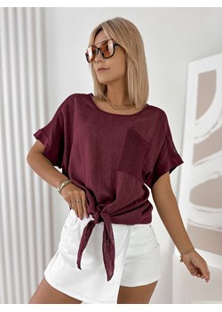 bluzka kayla bordowa one size ze sklepu UBRA w kategorii Bluzki damskie - zdjęcie 184170333