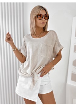 bluzka kayla beżowa one size ze sklepu UBRA w kategorii Bluzki damskie - zdjęcie 184170343