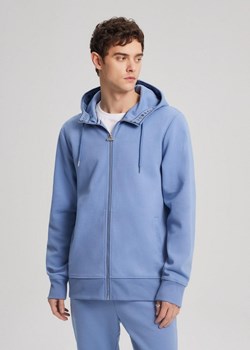 Zapinana na zamek bluza z kapturem z dekoracyjną taśmą ze sklepu Diverse w kategorii Bluzy męskie - zdjęcie 184170734