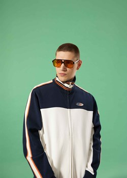 Zapinana na zamek bluza w stylu retro ze stójką i lampasami ze sklepu Diverse w kategorii Bluzy męskie - zdjęcie 184181171