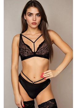 Koronkowe figi damskie czarne Gloria, Kolor czarny, Rozmiar L, Barbara Lingerie ze sklepu Intymna w kategorii Majtki damskie - zdjęcie 184181543