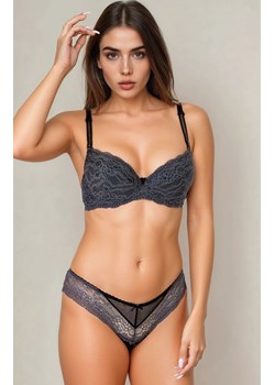 Koronkowe szorto-stringi grafitowe Narcisio, Kolor grafitowy, Rozmiar L, Barbara Lingerie ze sklepu Intymna w kategorii Majtki damskie - zdjęcie 184181562