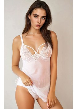 Damska koszulka nocna kremowa Dalia, Kolor kremowy, Rozmiar L, Barbara Lingerie ze sklepu Intymna w kategorii Koszule nocne - zdjęcie 184181572