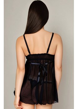 Czarna koszulka i stringi Michelle, Kolor czarny, Rozmiar L, Barbara Lingerie ze sklepu Intymna w kategorii Koszule nocne - zdjęcie 184181574