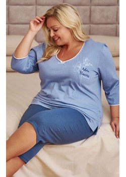 Doctor Nap piżama damska plus size PB.7262.SKY_BLUE, Kolor niebieski, Rozmiar L, Doctor Nap ze sklepu Intymna w kategorii Piżamy damskie - zdjęcie 184181610