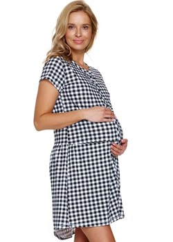 Doctor Nap rozpinana koszula nocna TCB.9444.BLACK_CHECK, Kolor czarny-wzór, Rozmiar S, Doctor Nap ze sklepu Intymna w kategorii Koszule nocne - zdjęcie 184181651