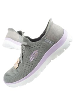 Buty Skechers Summits-New Daily Slip-ins W 150263/GYLV zielone ze sklepu ButyModne.pl w kategorii Buty sportowe damskie - zdjęcie 184181942