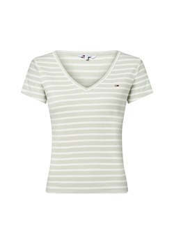 Tommy Jeans Koszulka damska Kobiety Bawełna seledynowy w paski ze sklepu vangraaf w kategorii Bluzki damskie - zdjęcie 184182250