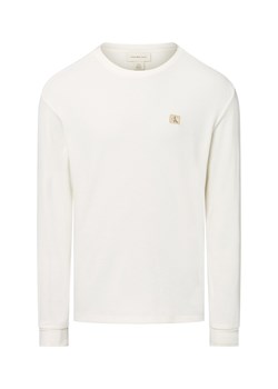 Calvin Klein Jeans Męska koszula z długim rękawem Mężczyźni écru jednolity ze sklepu vangraaf w kategorii T-shirty męskie - zdjęcie 184182273