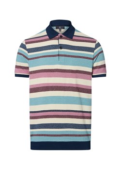 Nils Sundström Męska koszulka polo Mężczyźni Bawełna jasnoniebieski w paski ze sklepu vangraaf w kategorii T-shirty męskie - zdjęcie 184182294