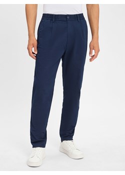 Tommy Jeans Chino - Isaac Mężczyźni Bawełna granatowy jednolity ze sklepu vangraaf w kategorii Spodnie męskie - zdjęcie 184182304