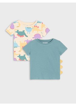 Sinsay - Koszulki z krótkim rękawem 2 pack - kremowy - id: 822EM-01X - marki Sinsay - 184184170 Sinsay - Koszulki z krótkim rękawem 2 pack - kremowy ze sklepu Sinsay w kategorii Kaftaniki i bluzki - zdjęcie 184184170