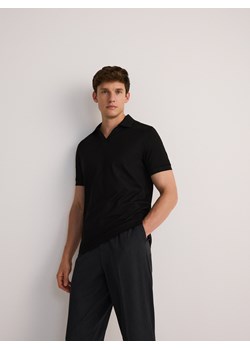 Reserved - Koszulka polo regular fit - czarny ze sklepu Reserved w kategorii T-shirty męskie - zdjęcie 184185184